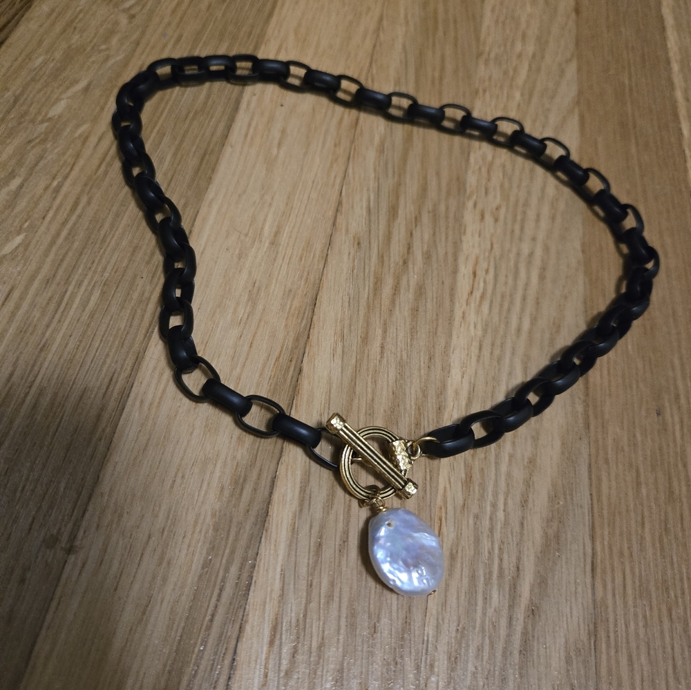Unique Matte Black Chain Necklace